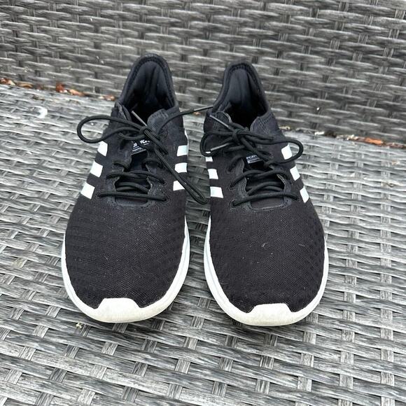 Adidas Women’s Cloudfoam Qt Flex Black White Running Shoes Size 9 - Picture 4 of 11